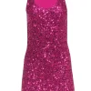 Alice & Olivia - Hot Pink Sequin Scoop Neck Sleeveless Mini Dress Sz XS