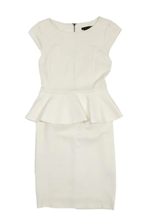 Alice & Olivia - Ivory Peplum Dress Sz 4