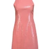 Alice & Olivia - Pink Croc-Embossed Faux Leather Mini Dress Sz 2