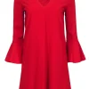 Alice & Olivia - Red Bell Sleeve Mini Dress Sz 2