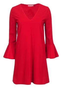 Alice & Olivia - Red Bell Sleeve Mini Dress Sz 2