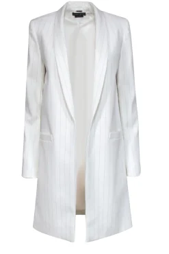 Alice & Olivia - White & Black Pinstripe Oversized Blazer Sz 2