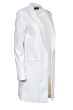 Alice & Olivia - White & Black Pinstripe Oversized Blazer Sz 2