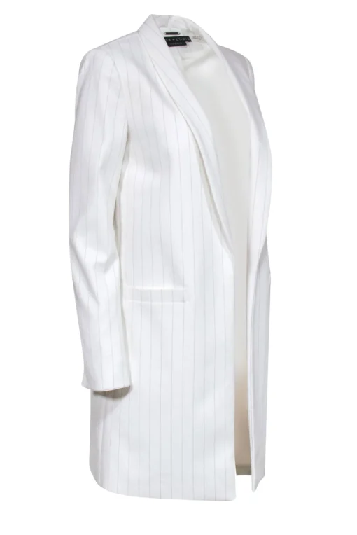 Alice & Olivia - White & Black Pinstripe Oversized Blazer Sz 2
