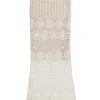 Alice & Olivia - White Crochet Maxi Skirt w/ Nude Lining Sz XS