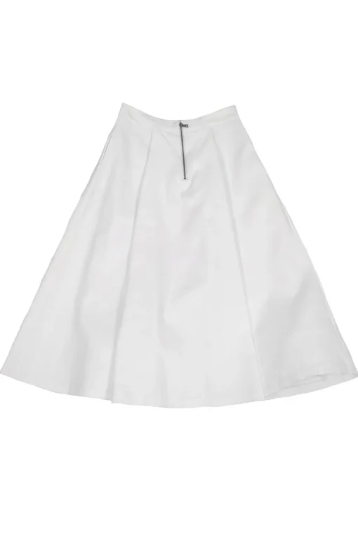 Alice & Olivia - White Flared Midi Skirt Sz 0