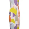 Alice & Olivia - White w/ Multicolor Geometric Shapes Print Midi Bodycon Dress Sz 4