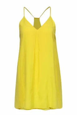 Alice & Olivia - Yellow Skinny Strap Racerback Mini Dress Sz XS