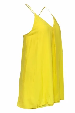 Alice & Olivia - Yellow Skinny Strap Racerback Mini Dress Sz XS