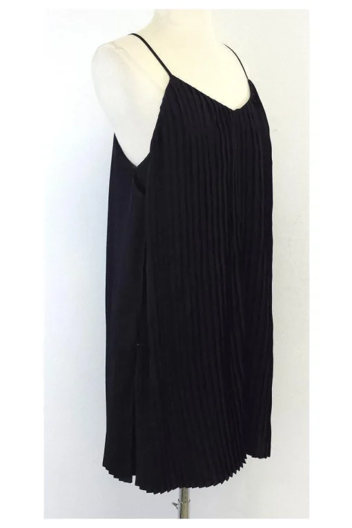 All Saints - Black Pleated Shift Dress Sz 2