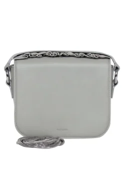 All Saints - Light Gray Smooth Leather Convertible Crossbody