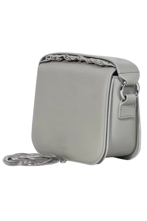 All Saints - Light Gray Smooth Leather Convertible Crossbody