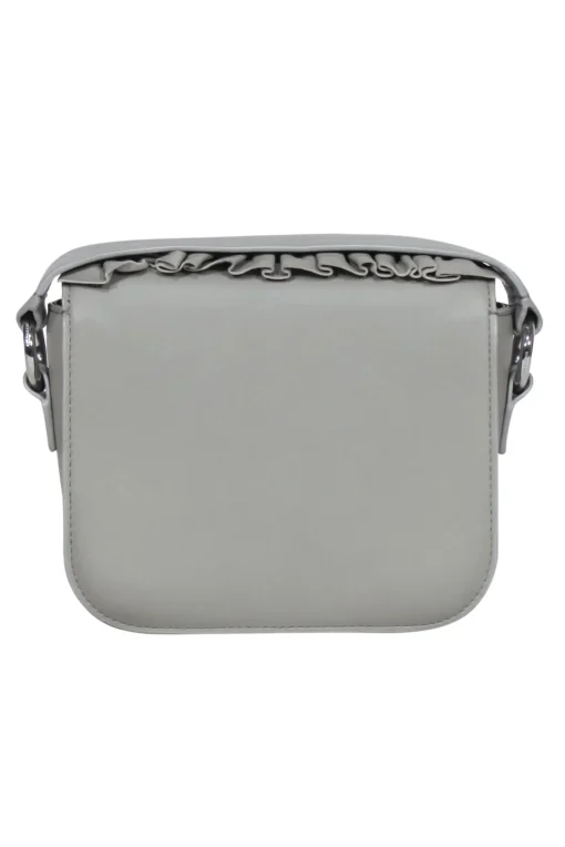 All Saints - Light Gray Smooth Leather Convertible Crossbody