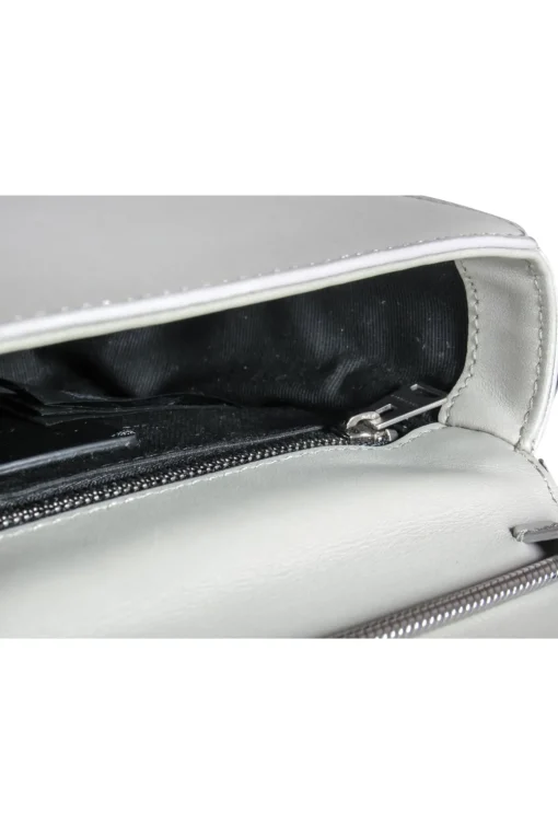 All Saints - Light Gray Smooth Leather Convertible Crossbody