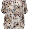 All Saints - Multicolored Printed Silk Blouse Sz 4