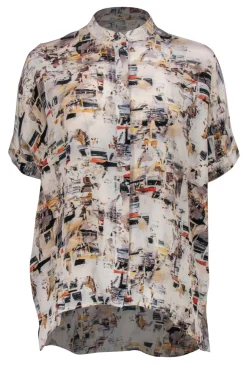 All Saints - Multicolored Printed Silk Blouse Sz 4