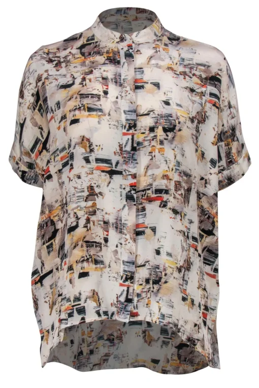 All Saints - Multicolored Printed Silk Blouse Sz 4