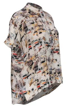 All Saints - Multicolored Printed Silk Blouse Sz 4
