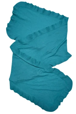 Alpine Cashmere - Turqouise Cashmere Ruffle Shawl