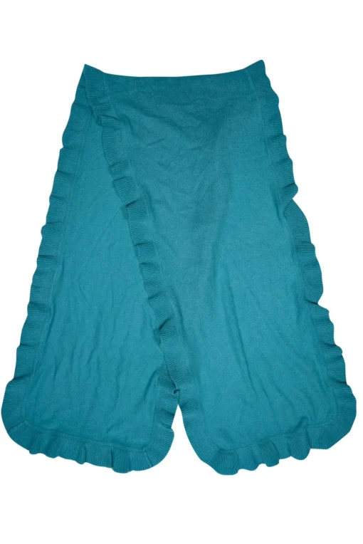 Alpine Cashmere - Turqouise Cashmere Ruffle Shawl