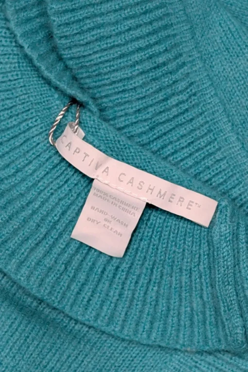 Alpine Cashmere - Turqouise Cashmere Ruffle Shawl