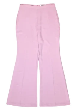 Amanda Uprichard - Baby Pink High-Waisted Wide Leg Trousers Sz M