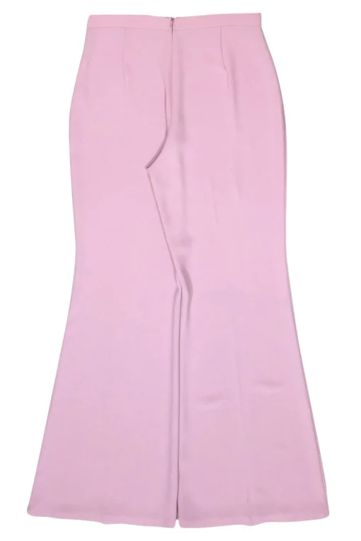 Amanda Uprichard - Baby Pink High-Waisted Wide Leg Trousers Sz M