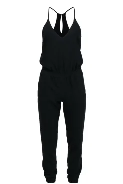 Amanda Uprichard - Black Sleeveless Skinny Leg Racerback Romper Sz XS
