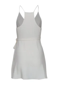 Amanda Uprichard - Cream Wrap Plunge Mini Dress Sz S