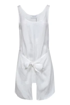 Anemos - Ivory Linen Blend "D.K. Mini" Tie Dress Sz M