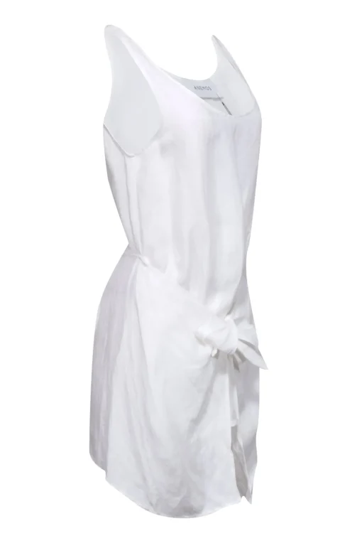 Anemos - Ivory Linen Blend "D.K. Mini" Tie Dress Sz M
