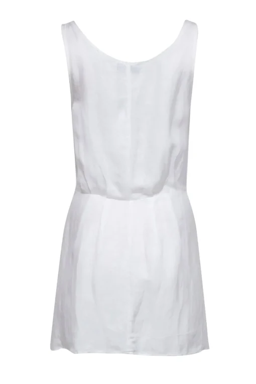 Anemos - Ivory Linen Blend "D.K. Mini" Tie Dress Sz M