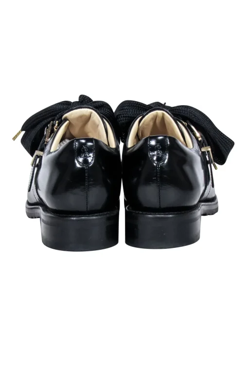 Angela Scott - Black Leather "Mr. Logan" Oxfords Sz 9