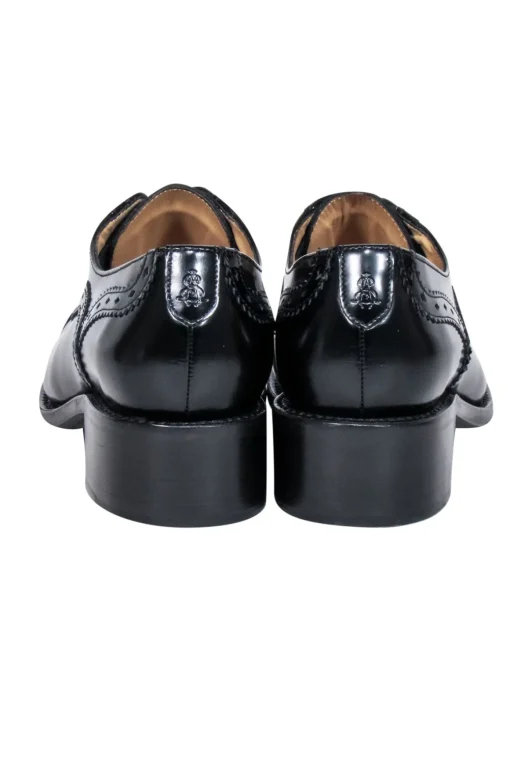 Angela Scott - Black Leather Oxford Style Shoe Sz 8.5