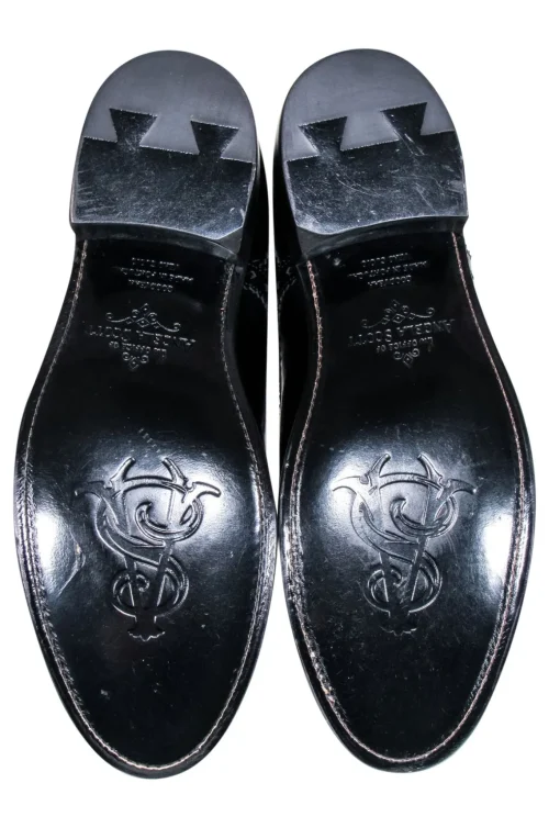 Angela Scott - Black Leather Oxford Style Shoe Sz 8.5