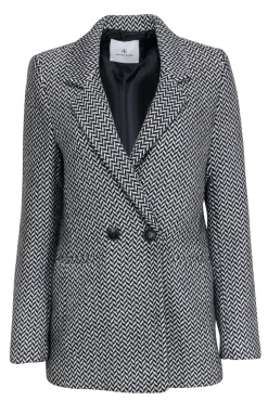 Anine Bing - Black & White Fishbone "Diana" Blazer Sz XS