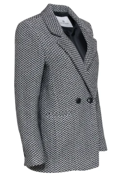 Anine Bing - Black & White Fishbone "Diana" Blazer Sz XS