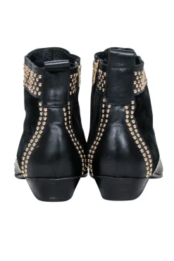 Anine Bing - Black Leather Studded Detail 
