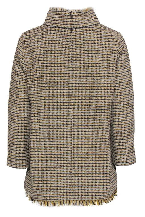 Ann Mashburn - Yellow, Black, & White Tweed Long Sleeve Top Sz M