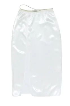 Anna October - White Open Side Slip-Style Skirt w/ Slit Sz M
