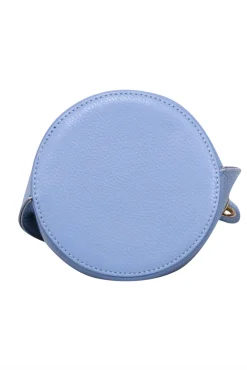 Anna Paola - Light Blue Pebbled Leather Bucket Bag