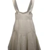 Anna Sui - Ivory Linen Sleeveless Overall Dress Sz 6