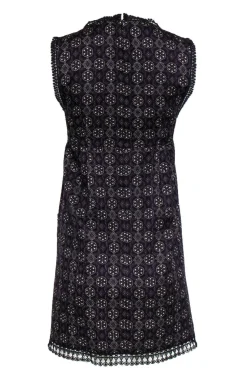Anna Sui - Purple Printed Cotton & Silk Dress Sz 2