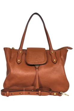 Annabel Ingall - Camel Leather Fold-Over Satchel