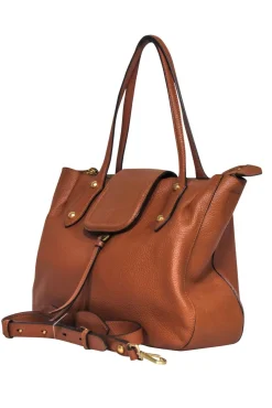 Annabel Ingall - Camel Leather Fold-Over Satchel