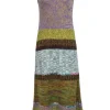Anthropologie - Lavender & Multicolor Woven Knit Maxi Dress Sz M