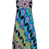 Anthropologie - Multicolor Retro Print Sleeveless Maxi Dress Sz 8