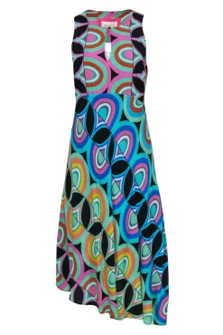 Anthropologie - Multicolor Retro Print Sleeveless Maxi Dress Sz 8