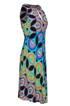 Anthropologie - Multicolor Retro Print Sleeveless Maxi Dress Sz 8