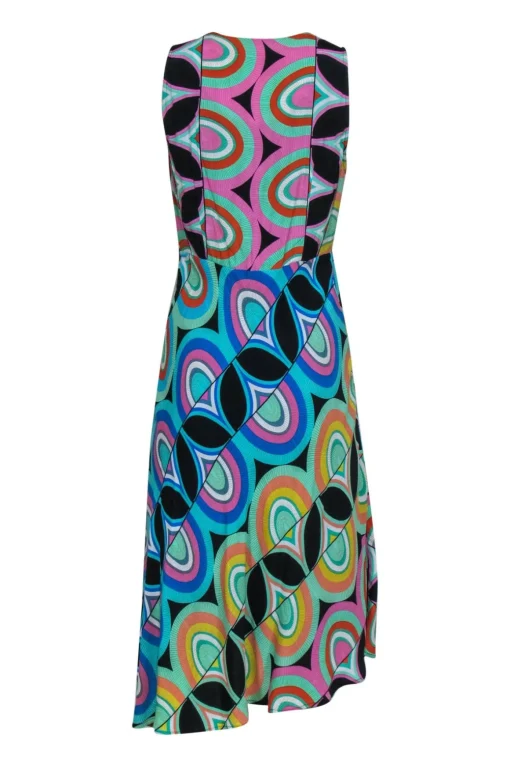 Anthropologie - Multicolor Retro Print Sleeveless Maxi Dress Sz 8